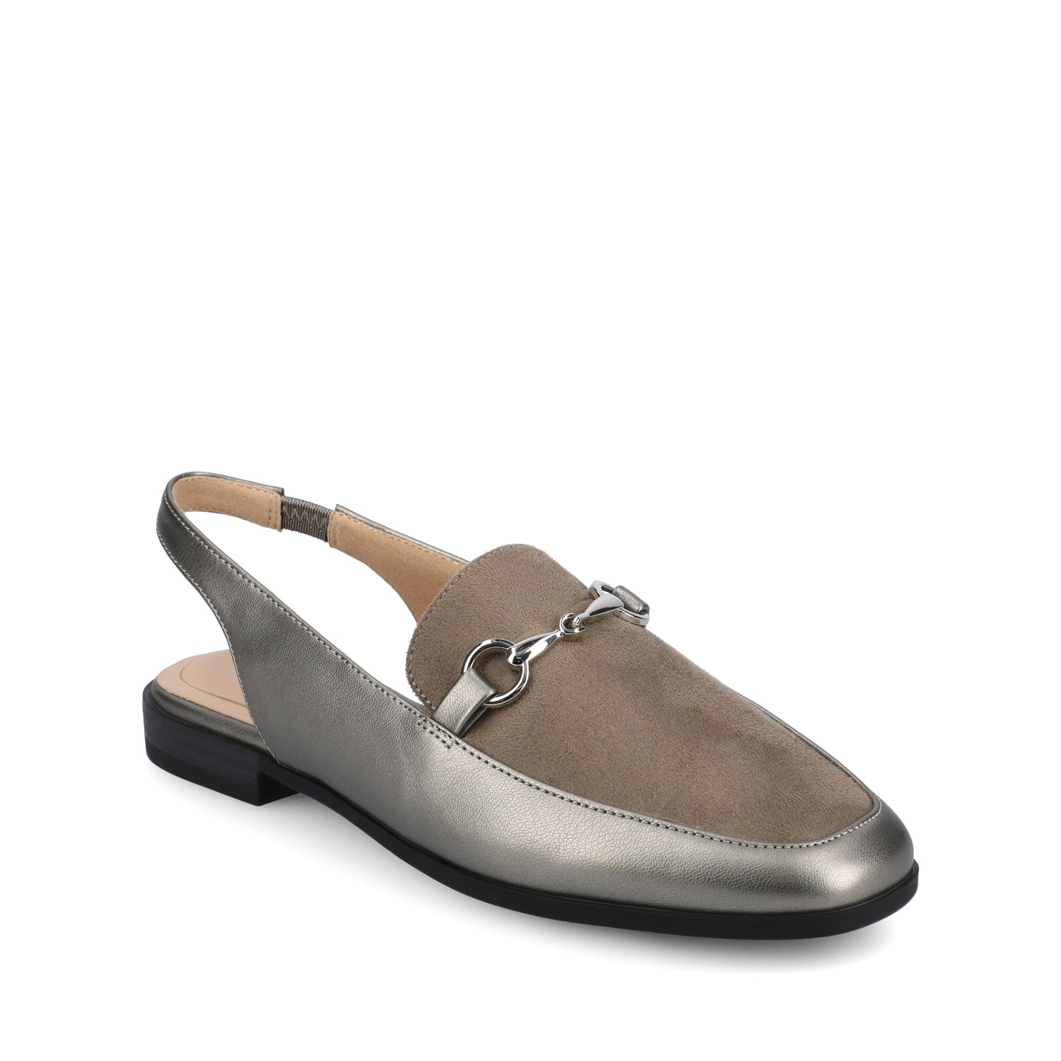 Journee LAINEY LOAFER FLATS IN VEGAN LEATHER - Pewter