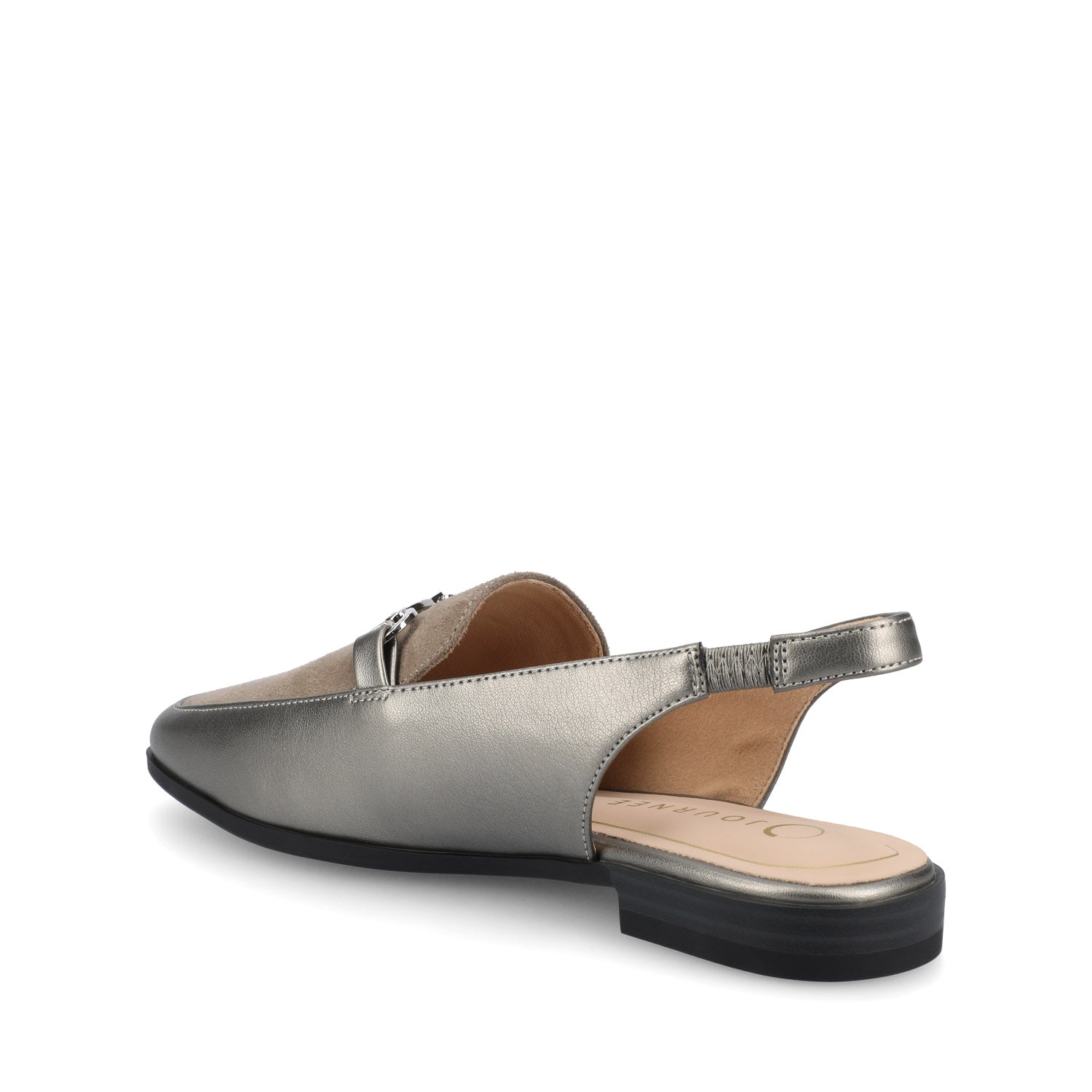 Journee LAINEY LOAFER FLATS IN VEGAN LEATHER - Pewter
