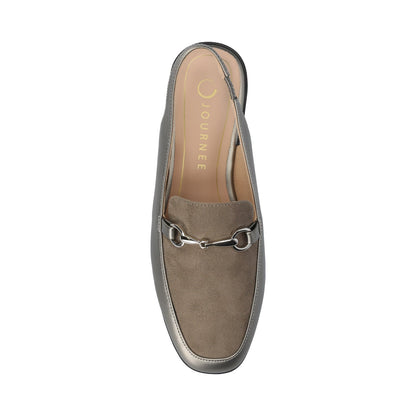 Journee LAINEY LOAFER FLATS IN VEGAN LEATHER - Pewter