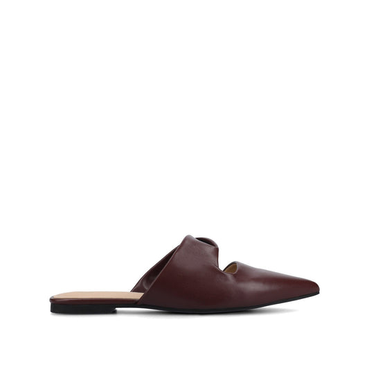 Journee ENNISS MULE FLATS IN VEGAN LEATHER - Oxblood Nubuck