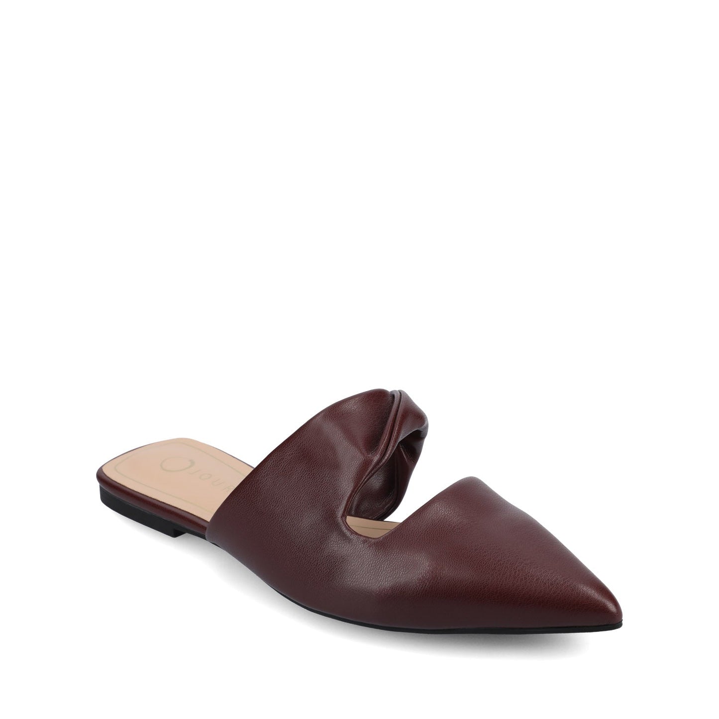 Journee ENNISS MULE FLATS IN VEGAN LEATHER - Oxblood Nubuck