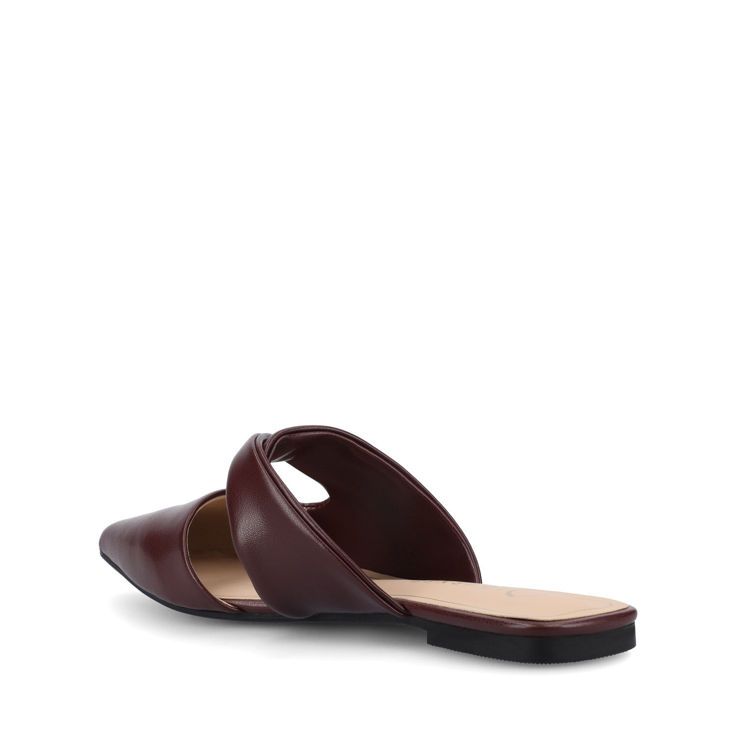 Journee ENNISS MULE FLATS IN VEGAN LEATHER - Oxblood Nubuck