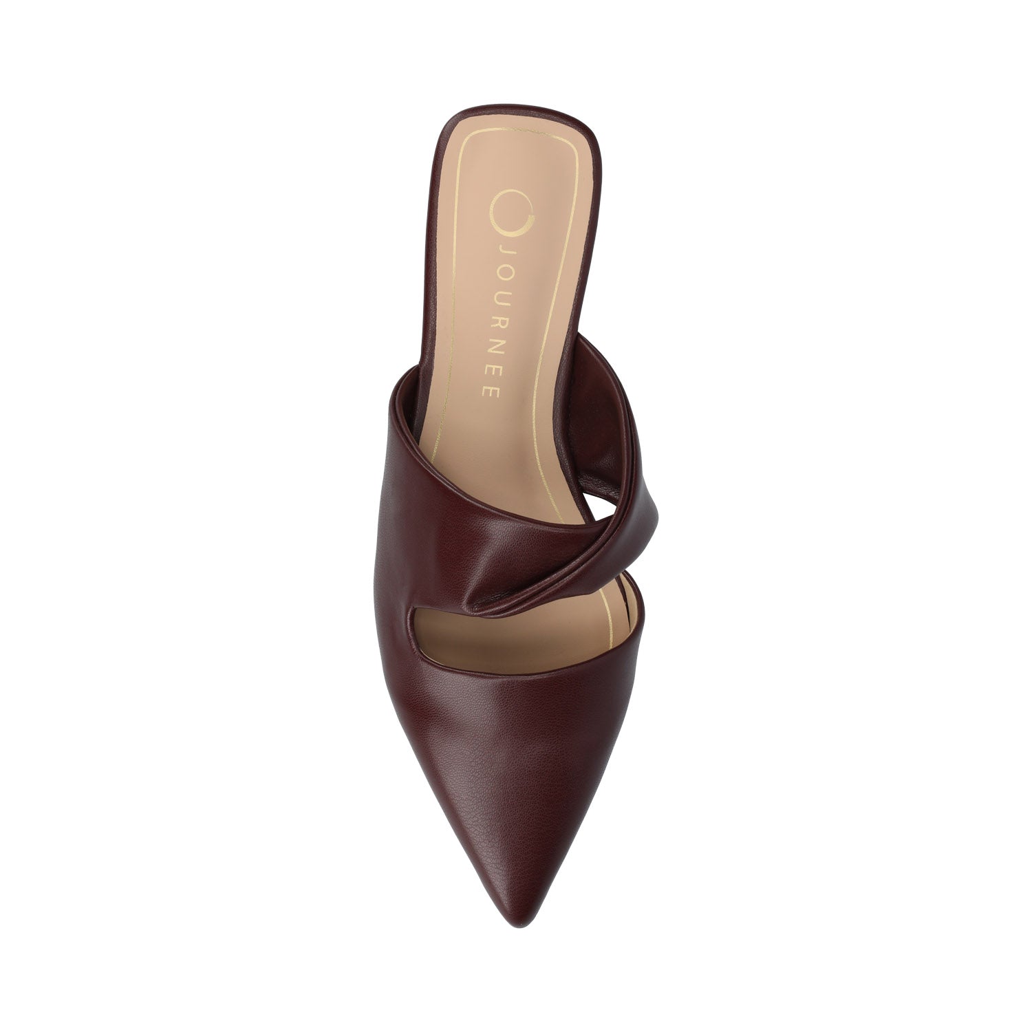 Journee ENNISS MULE FLATS IN VEGAN LEATHER - Oxblood Nubuck