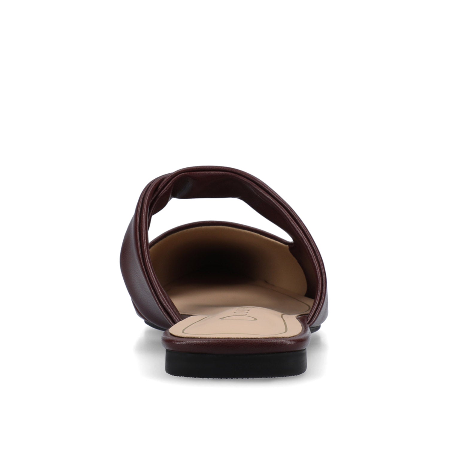 Journee ENNISS MULE FLATS IN VEGAN LEATHER - Oxblood Nubuck