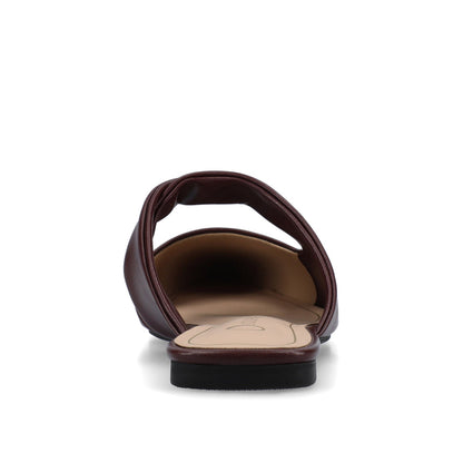 Journee ENNISS MULE FLATS IN VEGAN LEATHER - Oxblood Nubuck