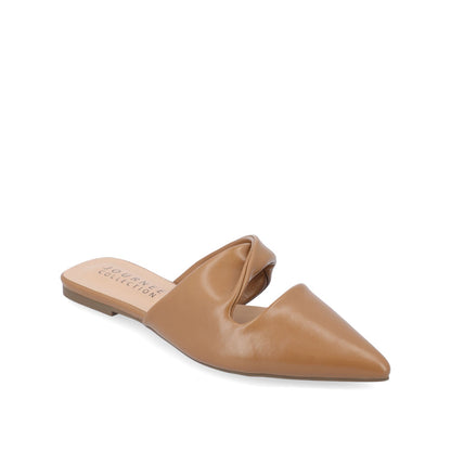 Journee ENNISS MULE FLATS IN VEGAN LEATHER - Brown