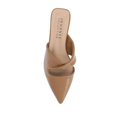 Journee ENNISS MULE FLATS IN VEGAN LEATHER - Brown