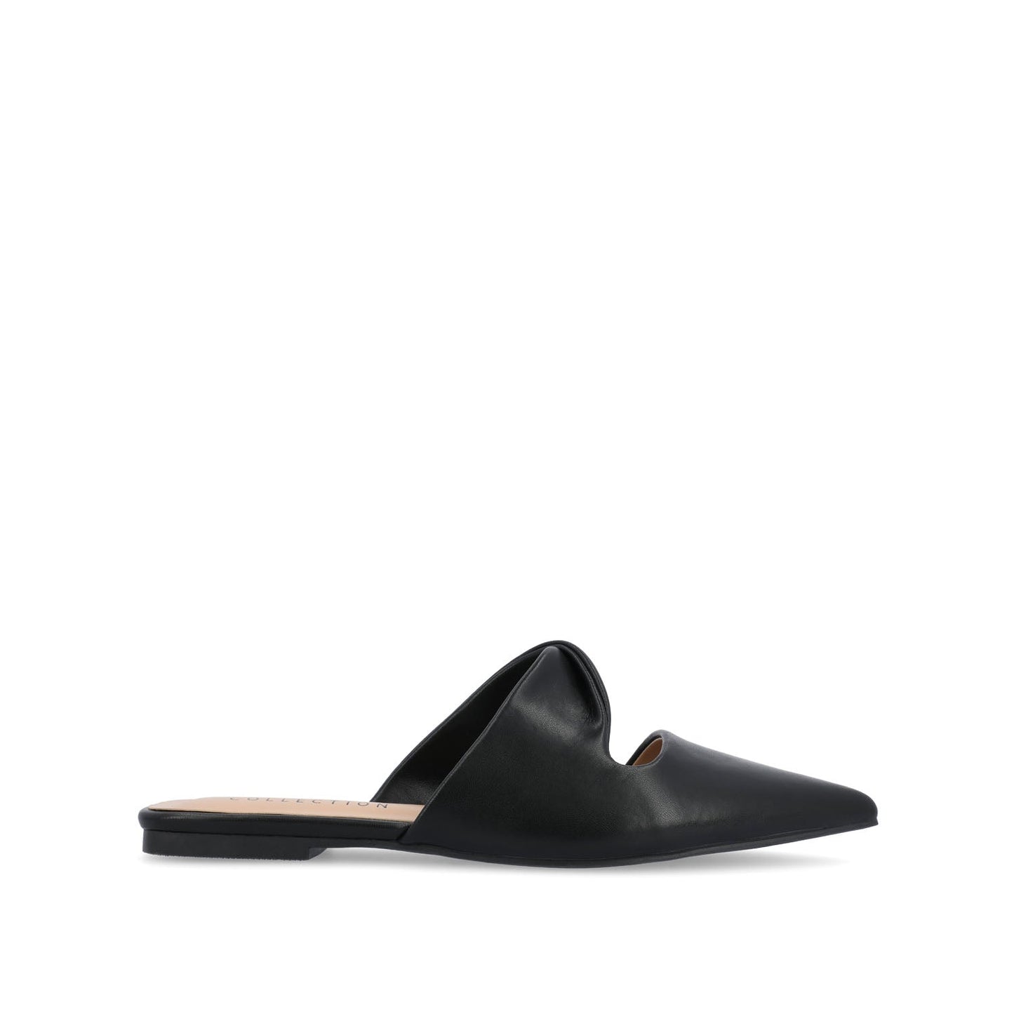 Journee ENNISS MULE FLATS IN VEGAN LEATHER - Black