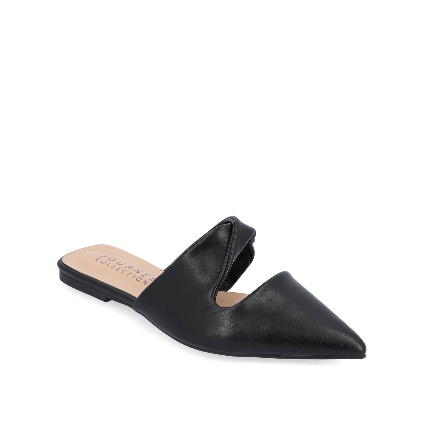 Journee ENNISS MULE FLATS IN VEGAN LEATHER - Black