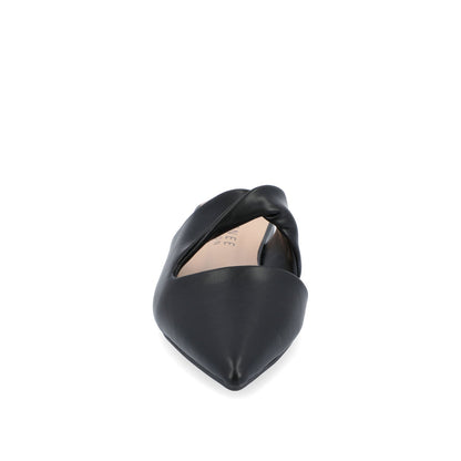 Journee ENNISS MULE FLATS IN VEGAN LEATHER - Black