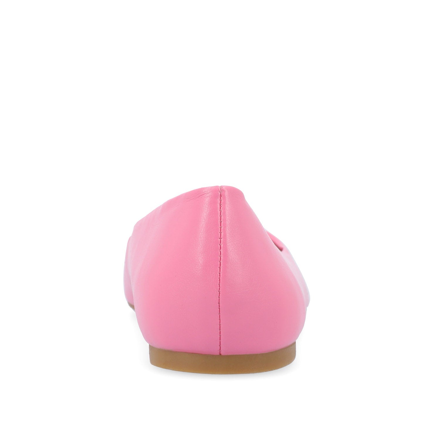 Journee ZIMIA SQUARE TOE FLATS IN VEGAN LEATHER - Pink