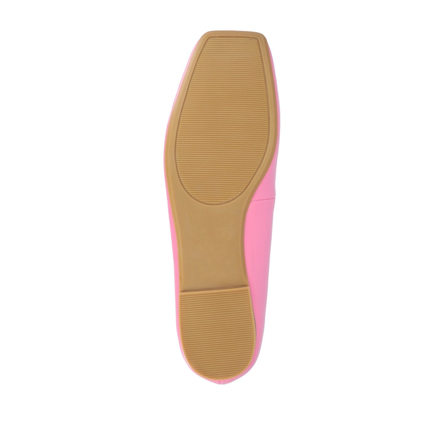 Journee ZIMIA SQUARE TOE FLATS IN VEGAN LEATHER - Pink