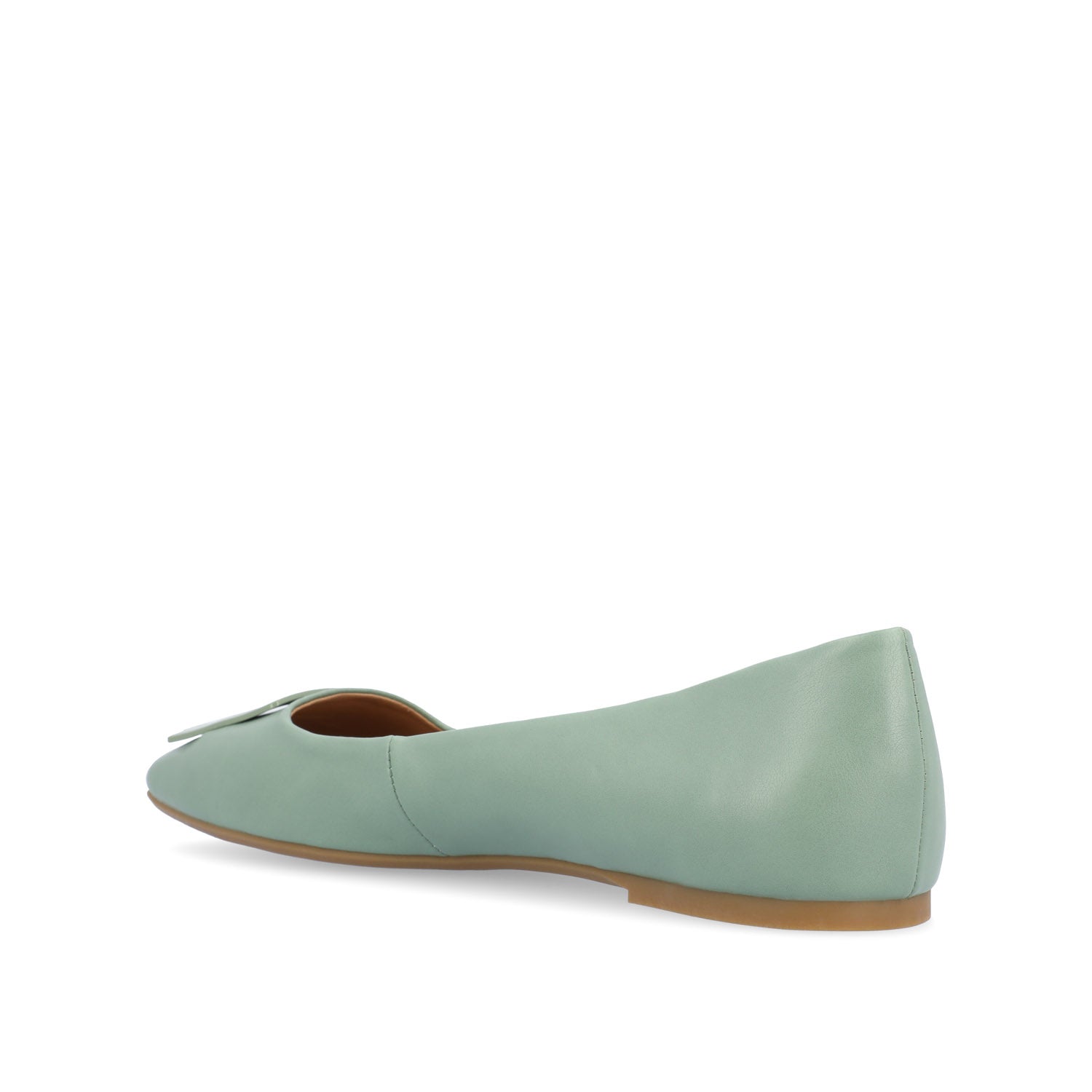 Journee ZIMIA SQUARE TOE FLATS IN VEGAN LEATHER - Sage