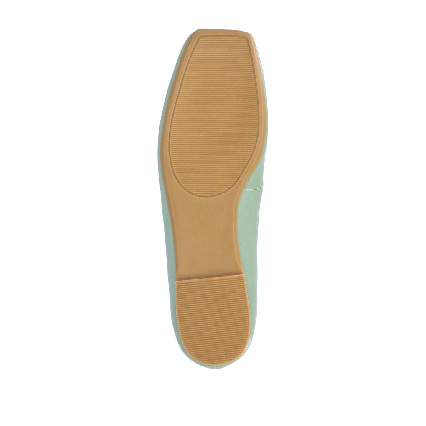 Journee ZIMIA SQUARE TOE FLATS IN VEGAN LEATHER - Sage