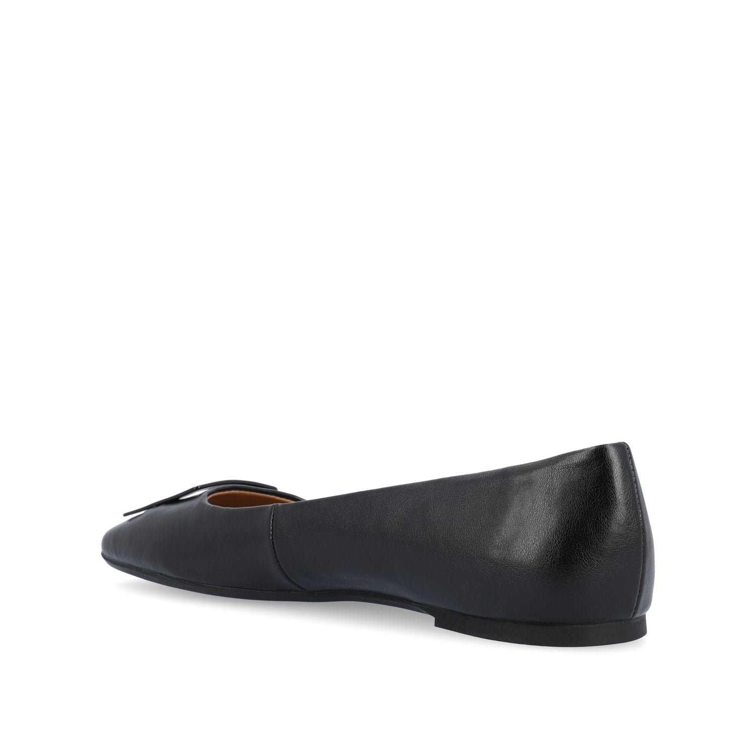 Journee ZIMIA SQUARE TOE FLATS IN VEGAN LEATHER - Black