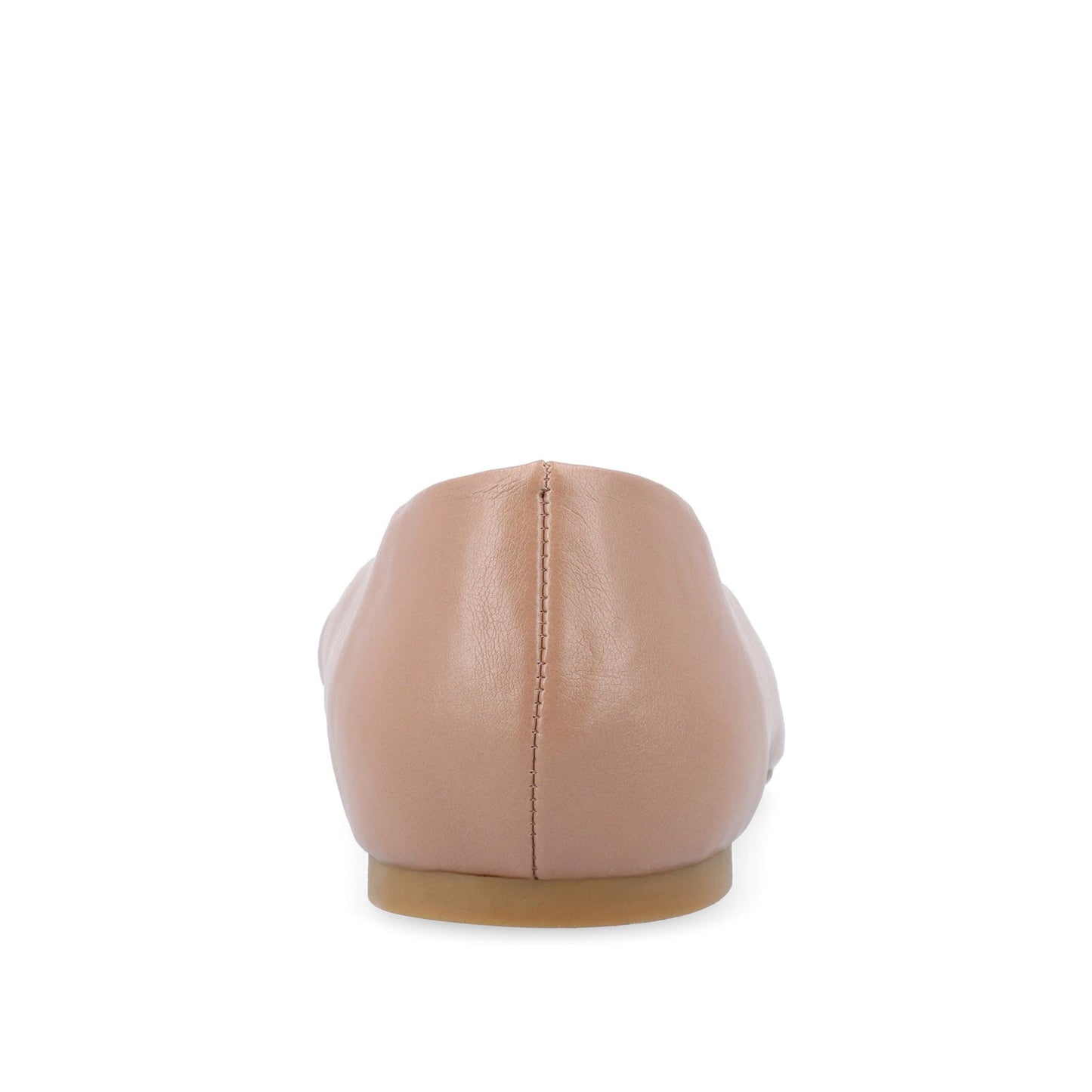 Journee ZIMIA SQUARE TOE FLATS IN VEGAN LEATHER - Tan