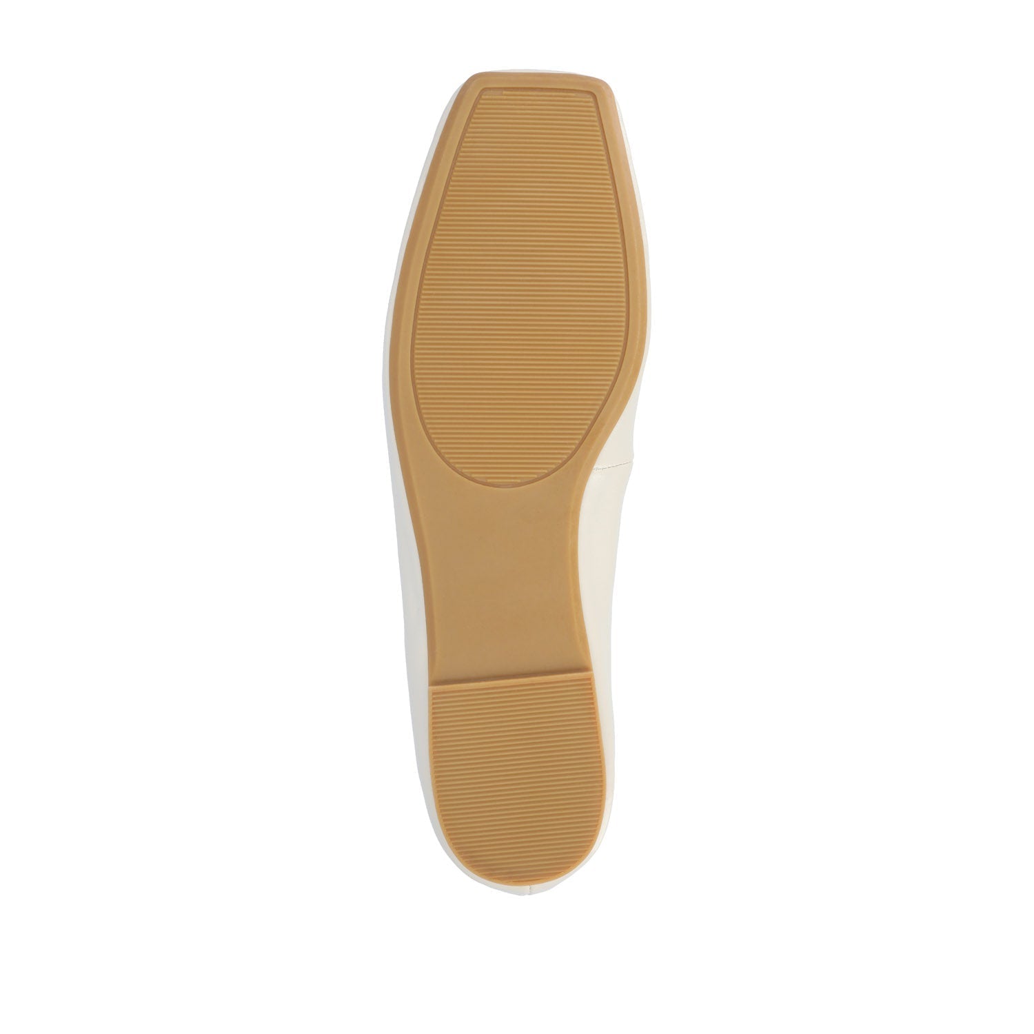 Journee ZIMIA SQUARE TOE FLATS IN VEGAN LEATHER - Beige