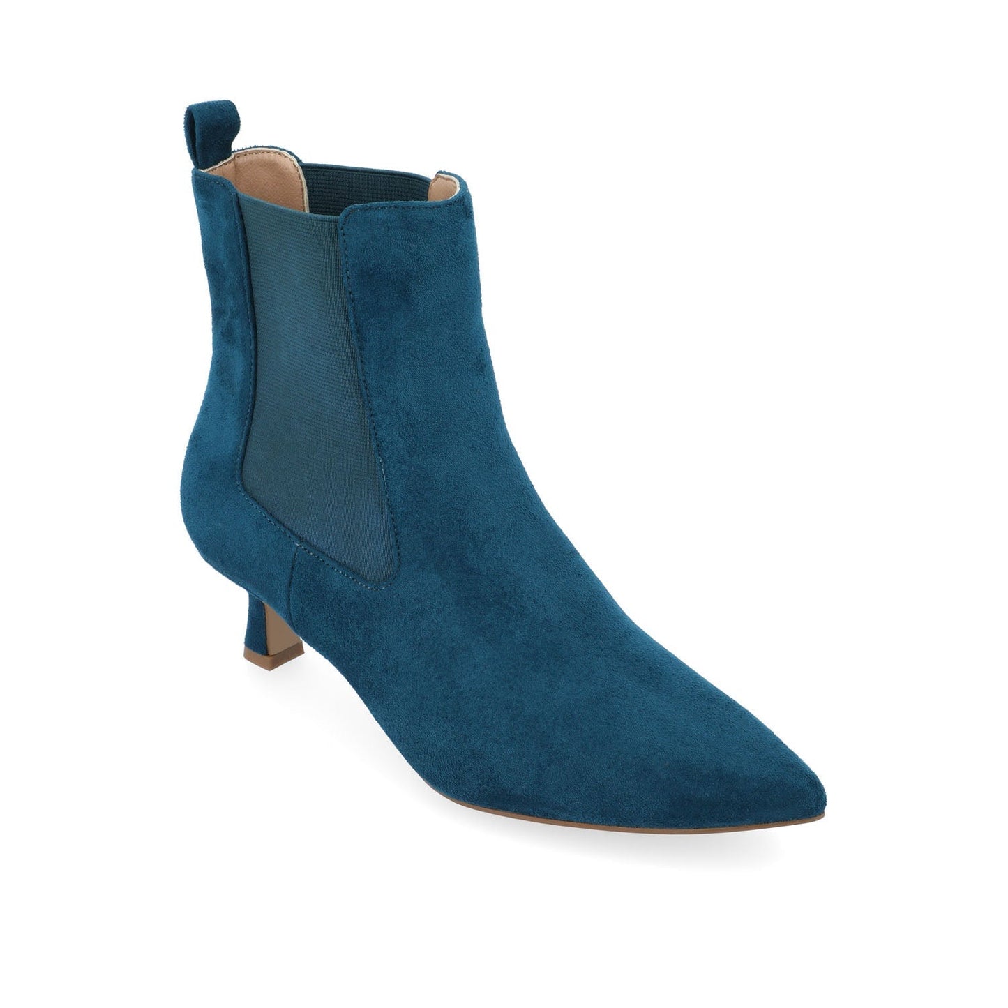 Journee TENLEE CHELSEA BOOTIES IN WIDE - Blue Faux Suede