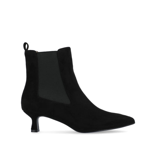 Journee TENLEE CHELSEA BOOTIES IN WIDE - Black Faux Suede