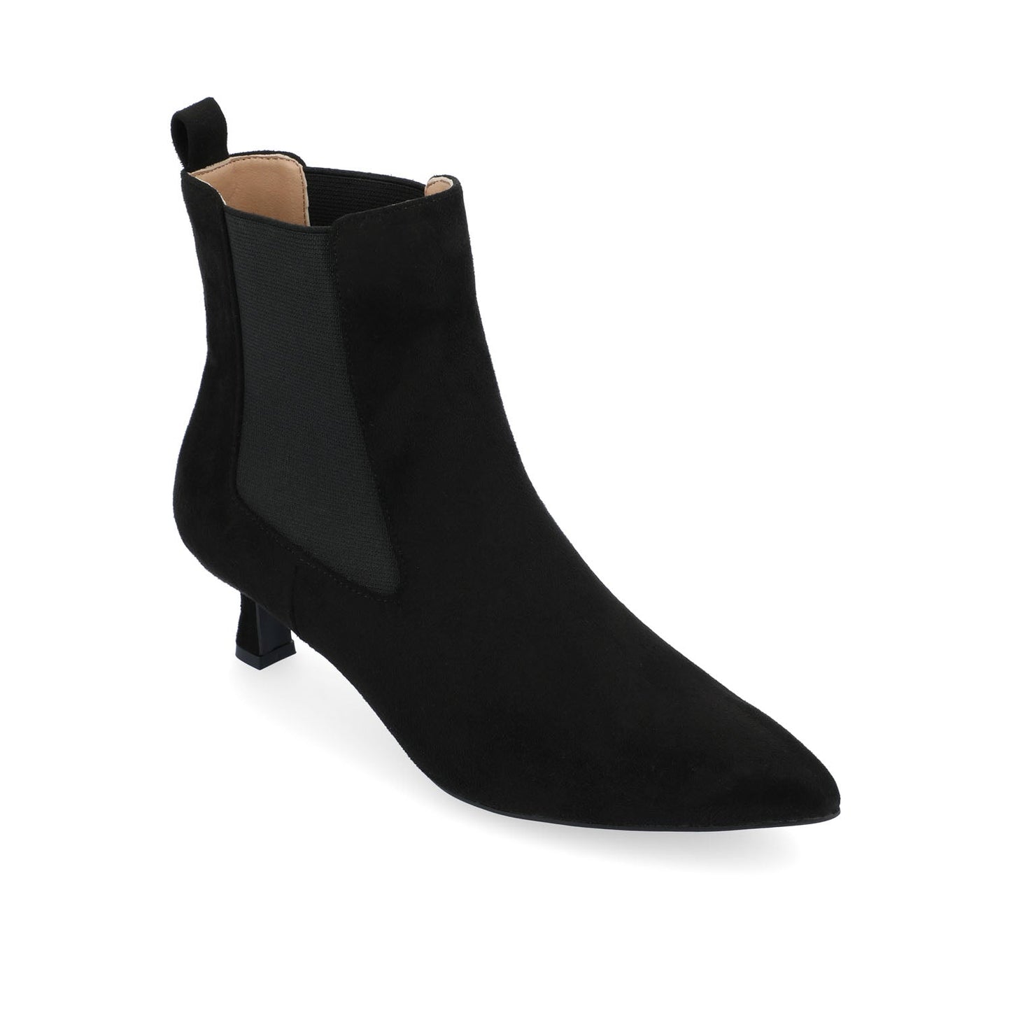 Journee TENLEE CHELSEA BOOTIES IN WIDE - Black Faux Suede