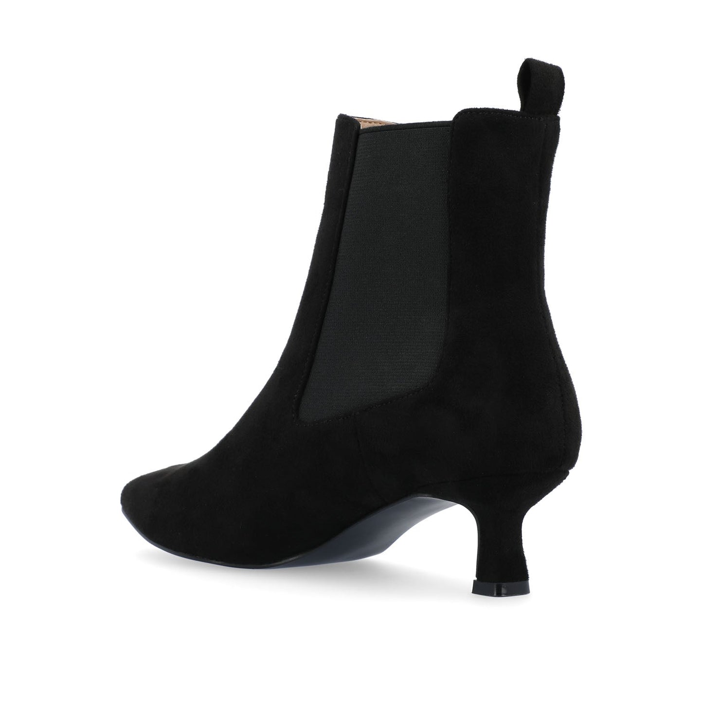 Journee TENLEE CHELSEA BOOTIES IN WIDE - Black Faux Suede