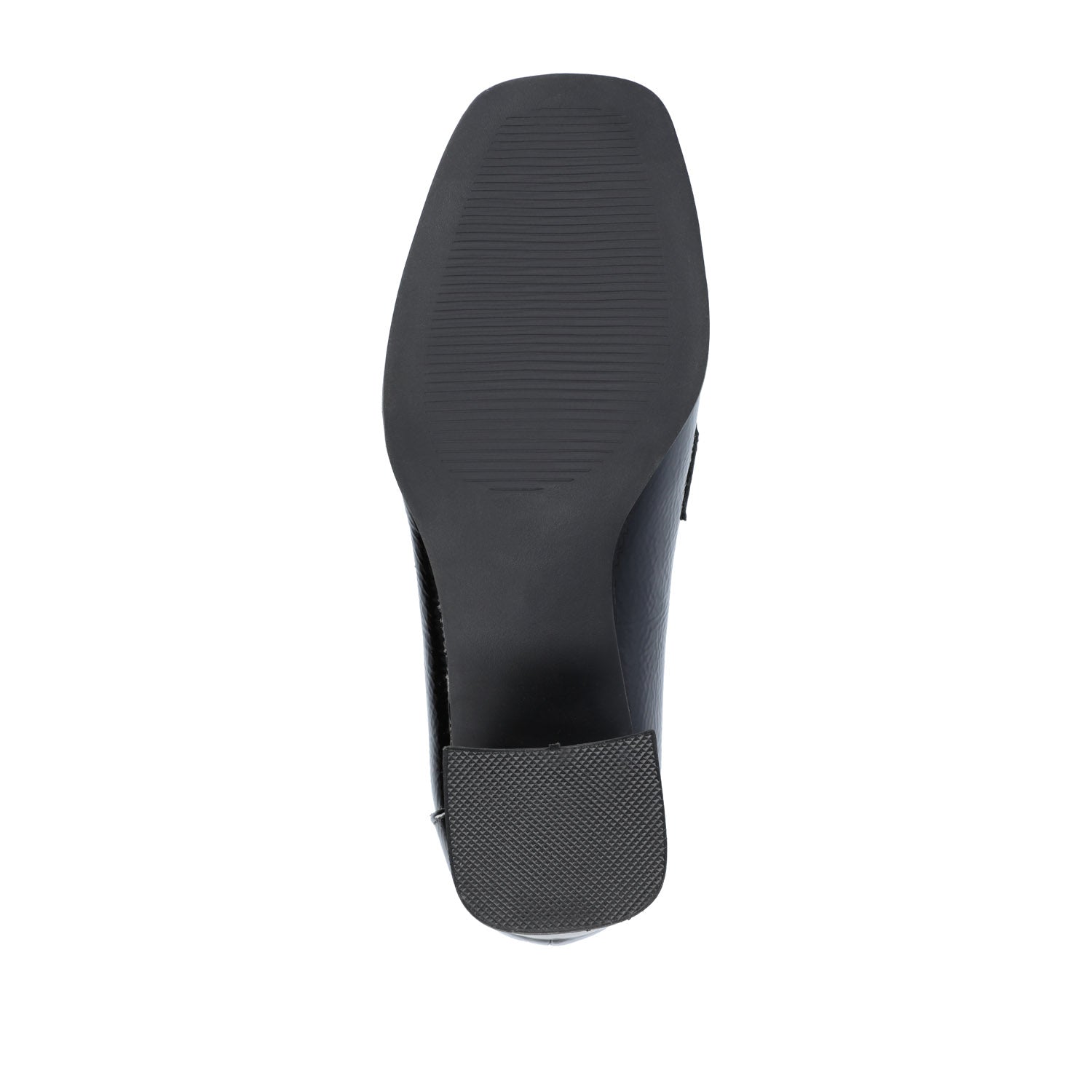 Journee MALLEAH BLOCK HEEL LOAFERS IN WIDE - Patent Black