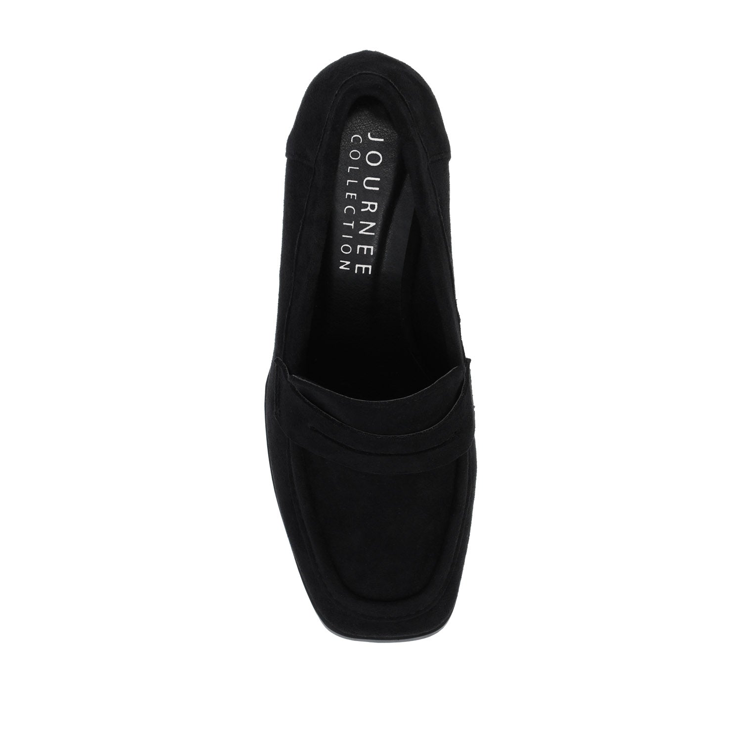 Journee MALLEAH BLOCK HEEL LOAFERS IN WIDE - Black