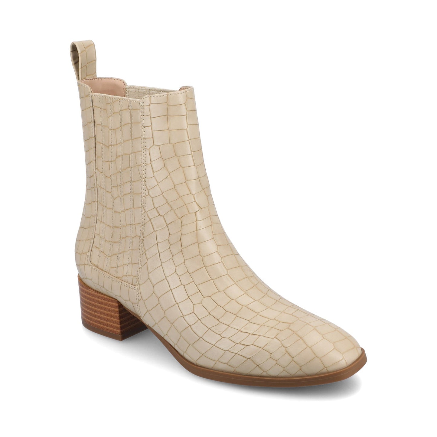 Journee WRENLEY CHELSEA BOOTIES - Croco Beige