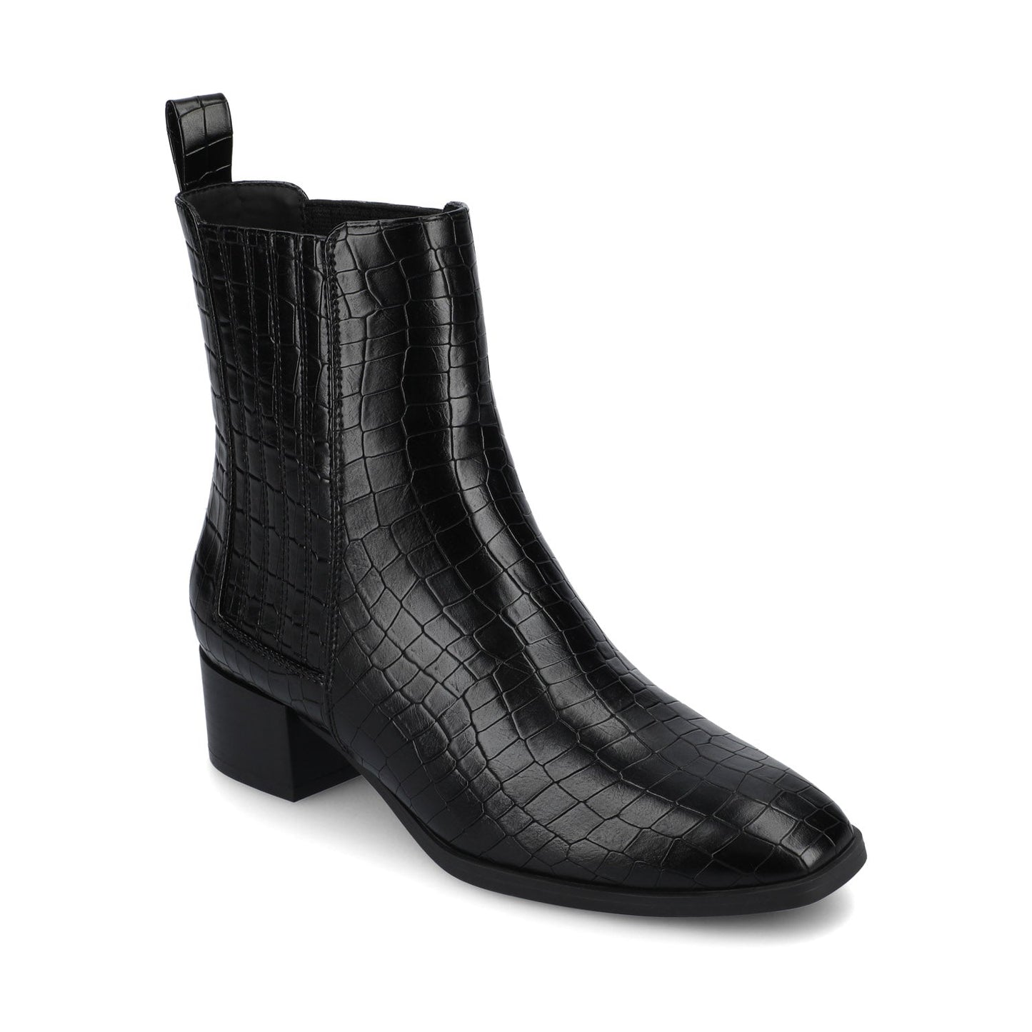 Journee WRENLEY CHELSEA BOOTIES - Croco Black
