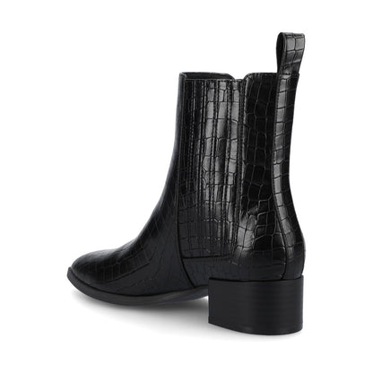 Journee WRENLEY CHELSEA BOOTIES - Croco Black
