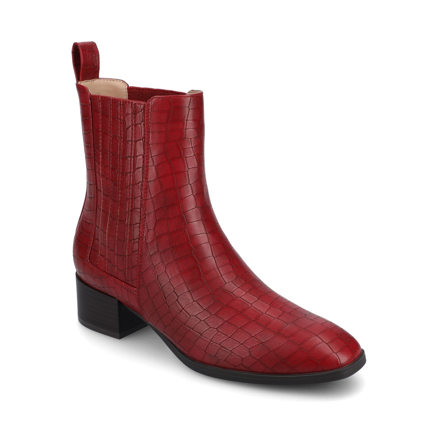 Journee WRENLEY CHELSEA BOOTIES - Croco Red