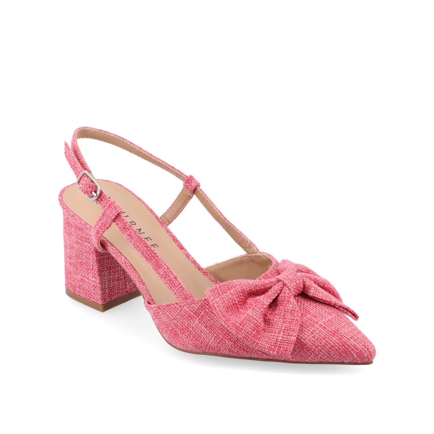 Journee TAILYNN BLOCK PUMP HEELS IN WIDE - Pink