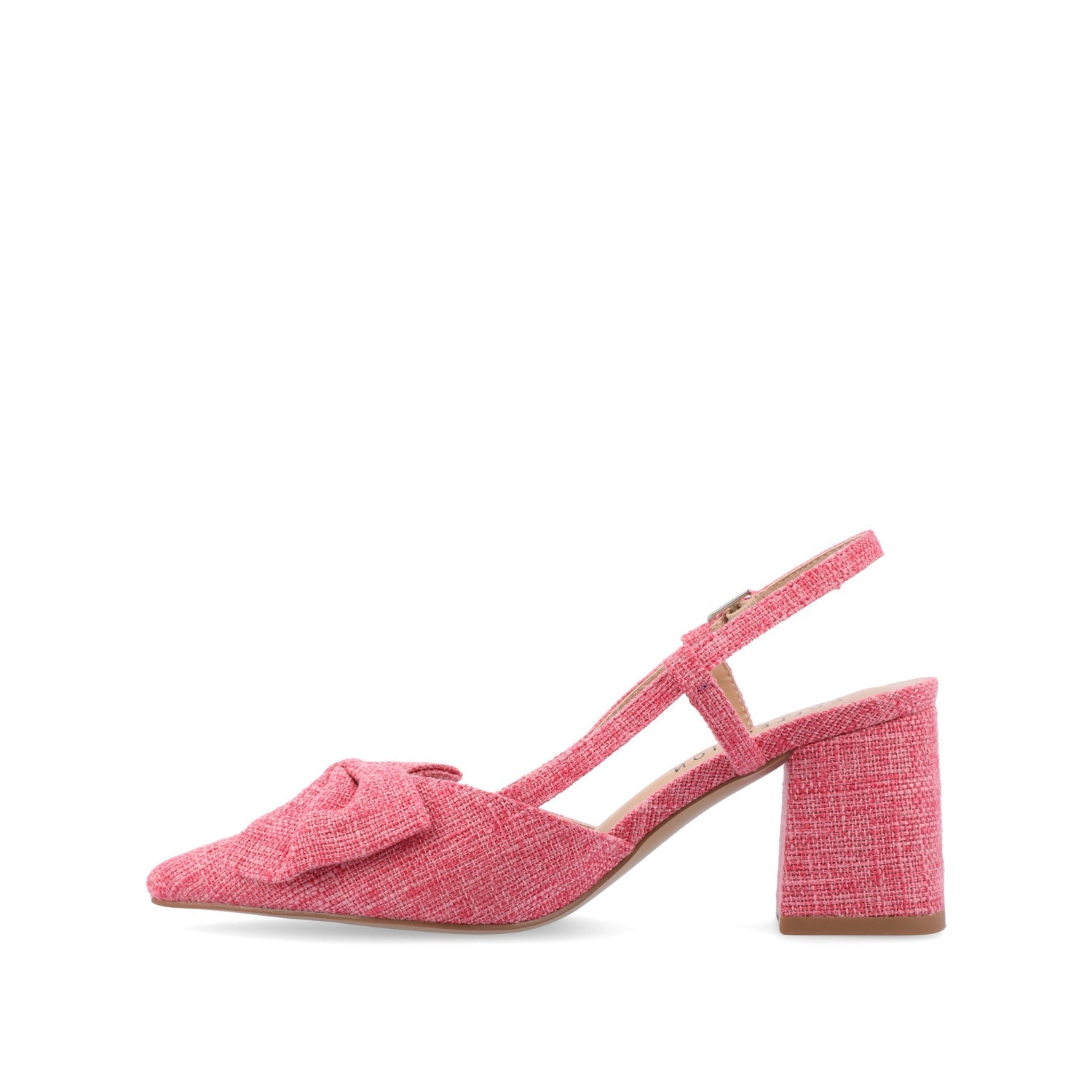 Journee TAILYNN BLOCK PUMP HEELS IN WIDE - Pink
