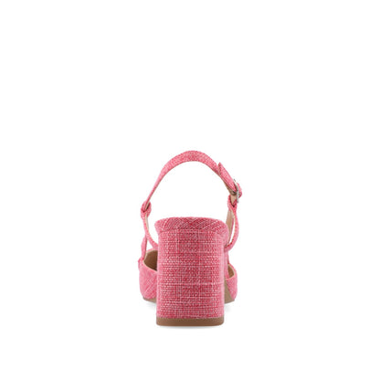 Journee TAILYNN BLOCK PUMP HEELS IN WIDE - Pink
