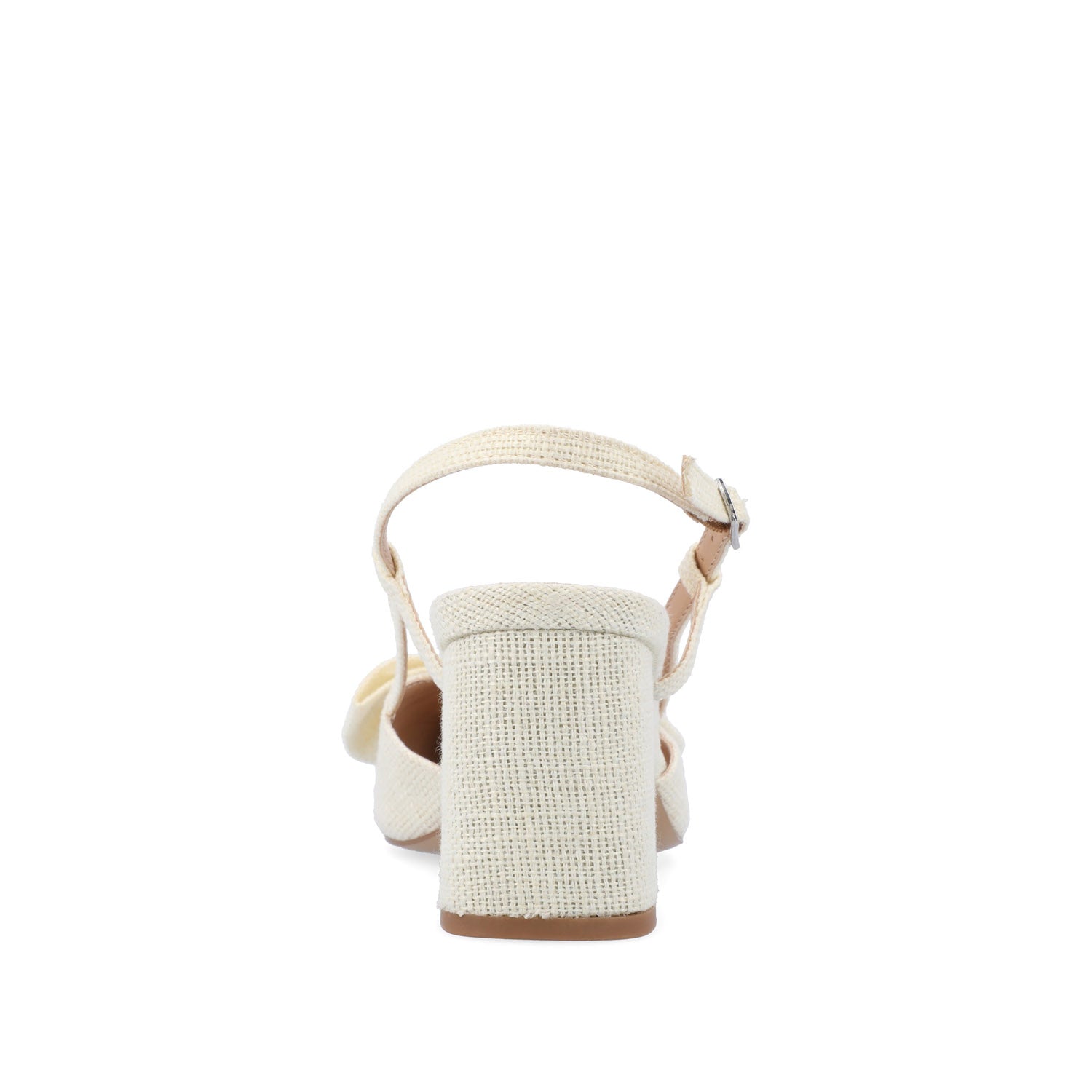 Journee TAILYNN BLOCK PUMP HEELS IN WIDE - Cream