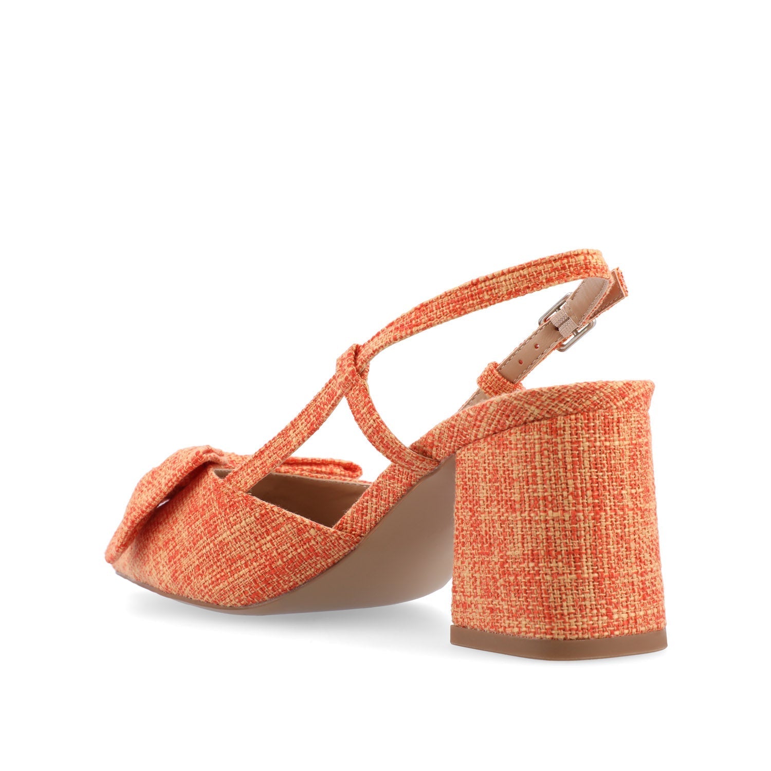 Journee TAILYNN BLOCK PUMP HEELS IN WIDE - Orange