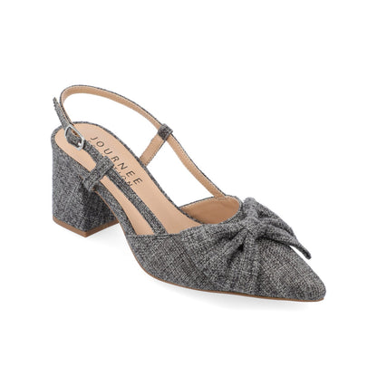 Journee TAILYNN BLOCK PUMP HEELS IN WIDE - Charcoal