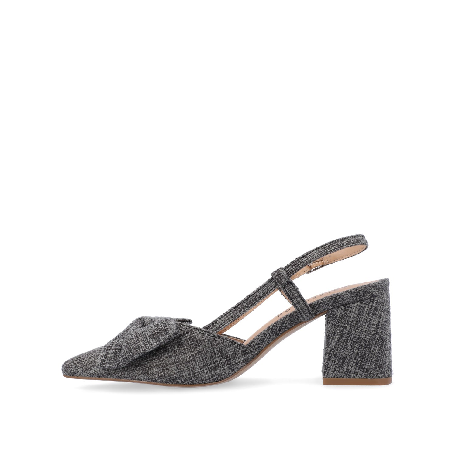 Journee TAILYNN BLOCK PUMP HEELS IN WIDE - Charcoal
