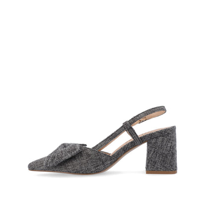 Journee TAILYNN BLOCK PUMP HEELS IN WIDE - Charcoal