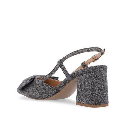 Journee TAILYNN BLOCK PUMP HEELS IN WIDE - Charcoal