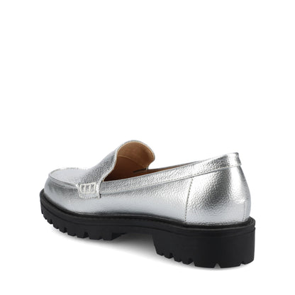 Journee ERIKA SLIP ON LOAFER - Silver