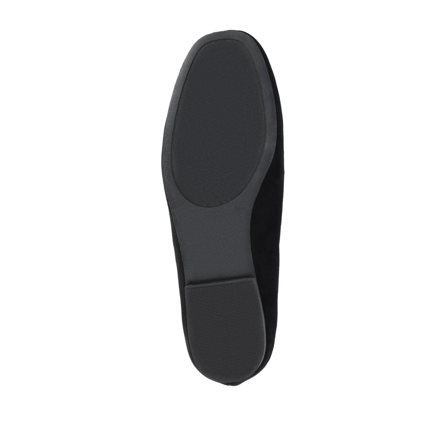 Journee WRENN FAUX SUEDE FLATS IN WIDE - Black Faux Suede
