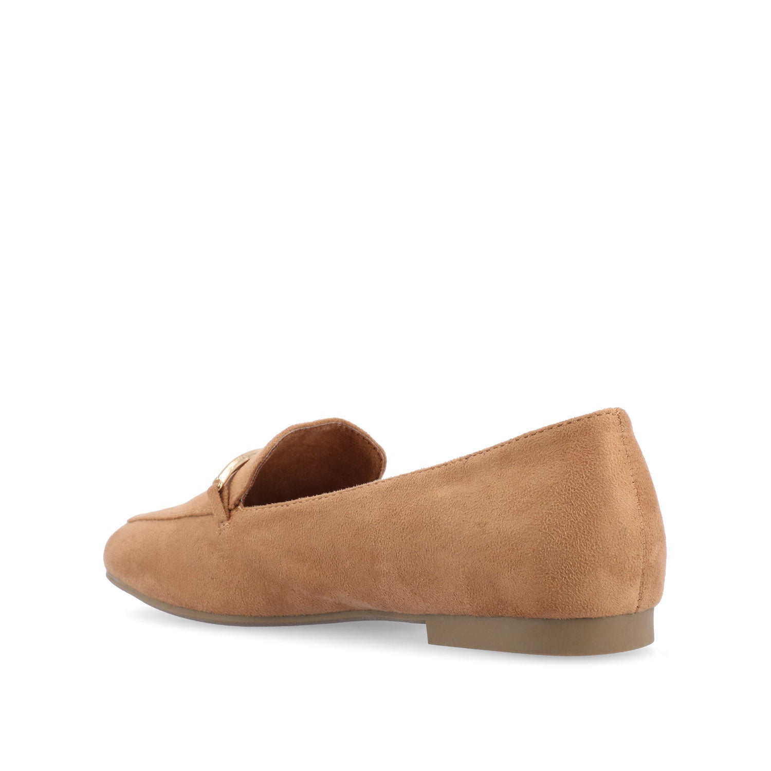 Journee WRENN FAUX SUEDE FLATS IN WIDE - Tan Faux Suede