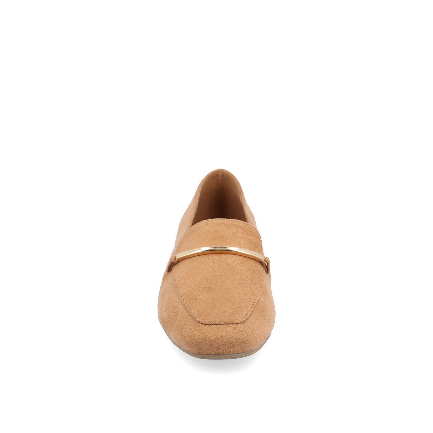 Journee WRENN FAUX SUEDE FLATS IN WIDE - Tan Faux Suede
