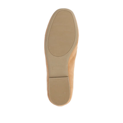Journee WRENN FAUX SUEDE FLATS IN WIDE - Tan Faux Suede