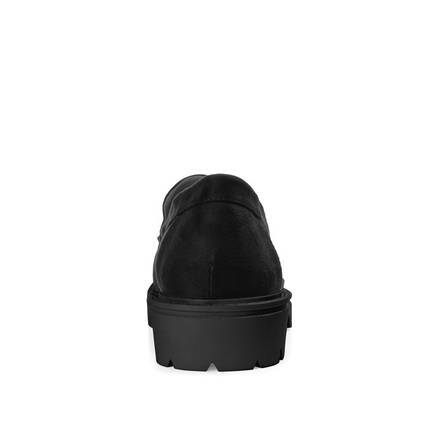 Journee ERIKA LOAFER FLATS IN FAUX SUEDE - Black Faux Suede