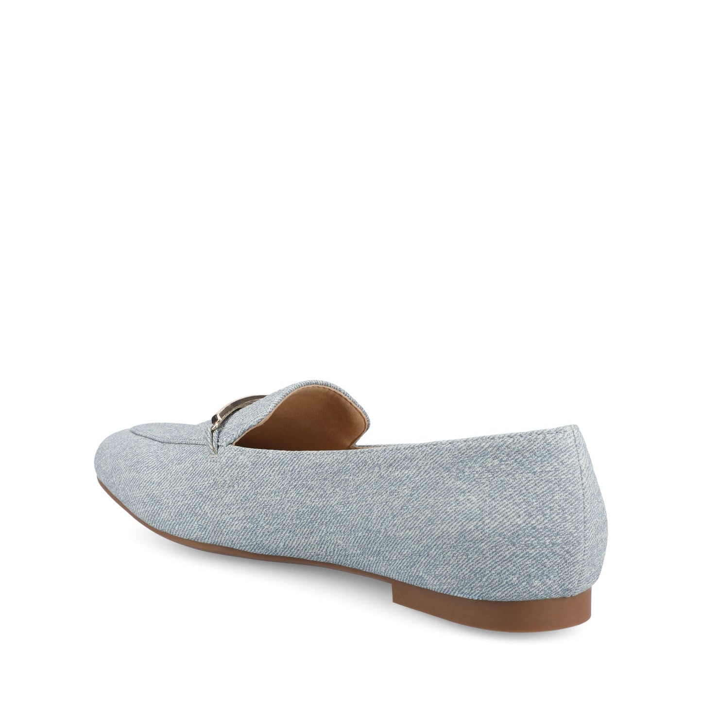 Journee WRENN VEGAN LEATHER LOAFER FLATS IN WIDE - Denim