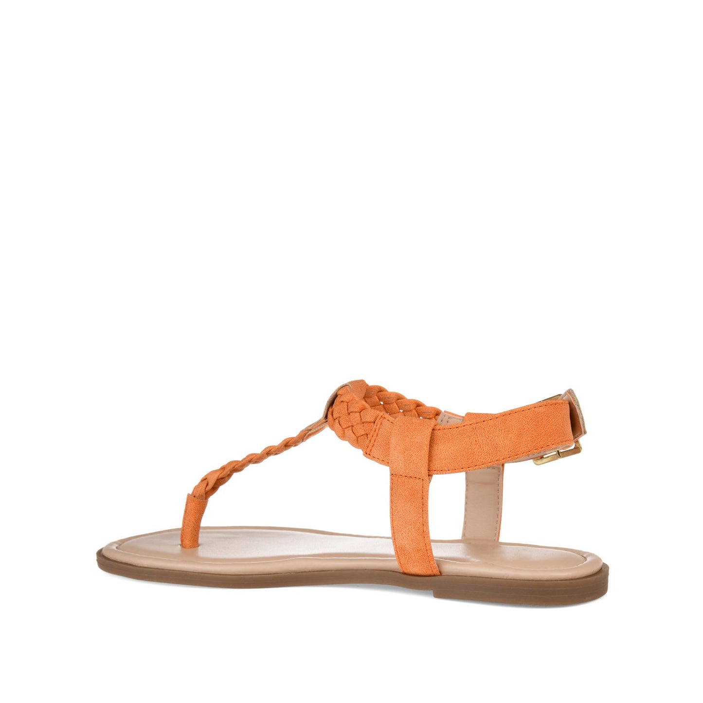 Journee GENEVIVE T-STRAP SANDALS IN VEGAN LEATHER - Orange