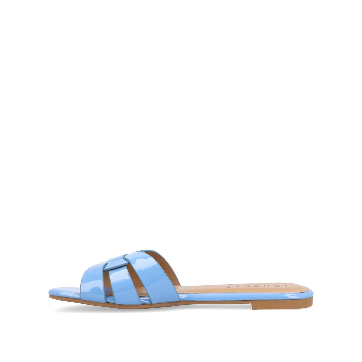 Journee ARRINA SLIDE SANDALS IN STATEMENT PATENT - Blue Patent