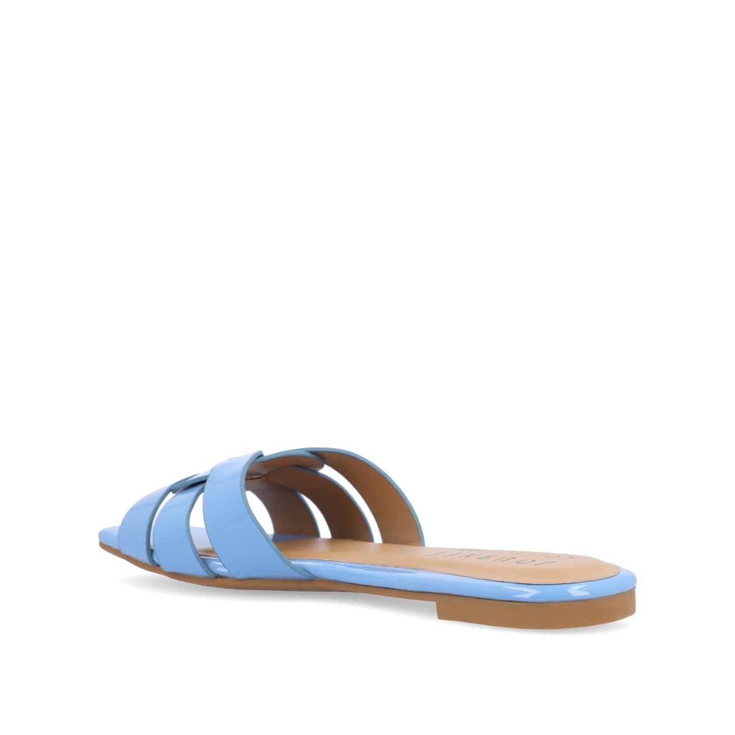 Journee ARRINA SLIDE SANDALS IN STATEMENT PATENT - Blue Patent